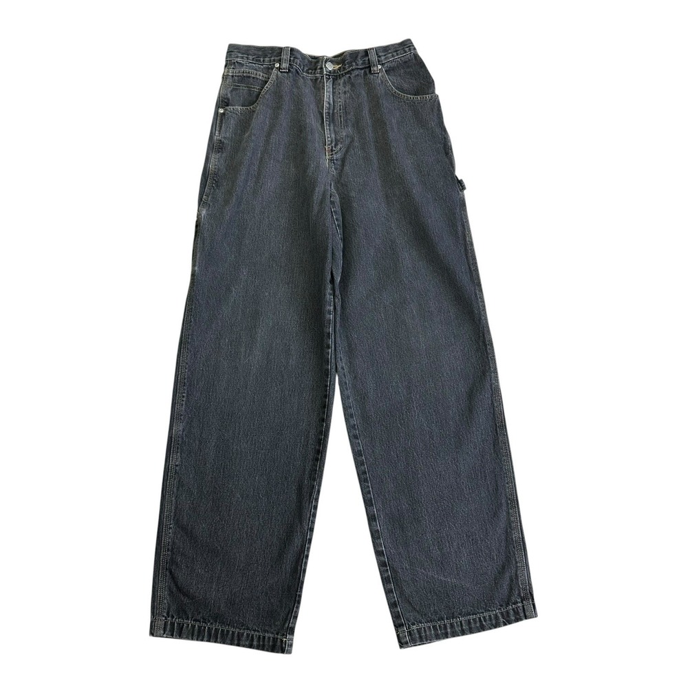 VTG Y2K Faded Glory Baggy Loose Wide Leg Jeans Carpenter Skater Men 33x32 Black